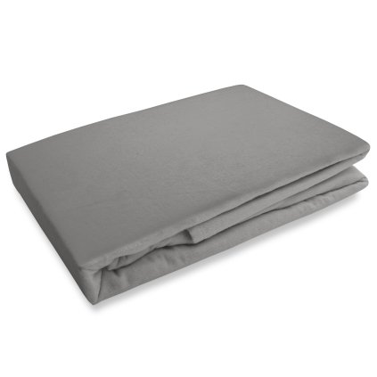 przescieradlo flanela z gumka szary 220x200