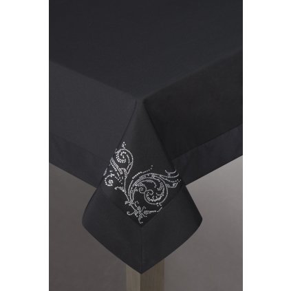 DEKORAČNÍ UBRUS 160X300 CM ČERNÝ