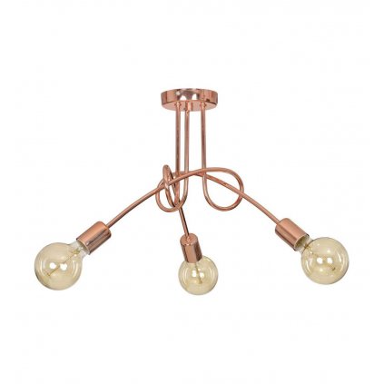 nowoczesna lampa 3 plomienna edison loft miedz