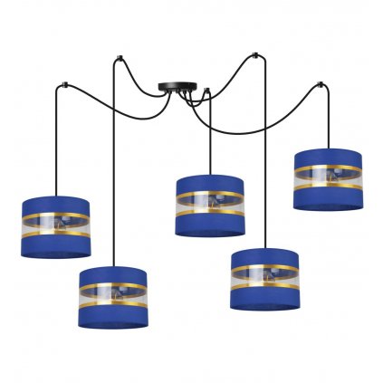 nowoczesna lampa wiszaca spider elegance gold zyrandol z abazurami