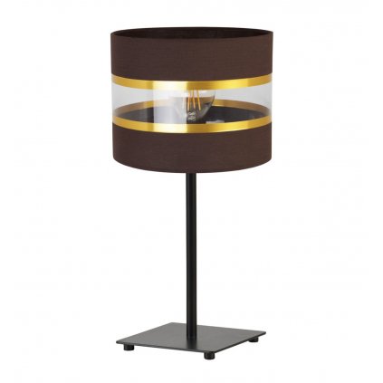 nowoczesna lampa stolowa elegance gold gia z abazurem