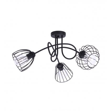 nowoczesna lampa sufitowa loft czarna biala