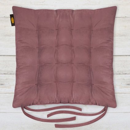 POLŠTÁŘ NA ŽIDLE ADA 40X40X6 CM STARORŮŽOVÁ