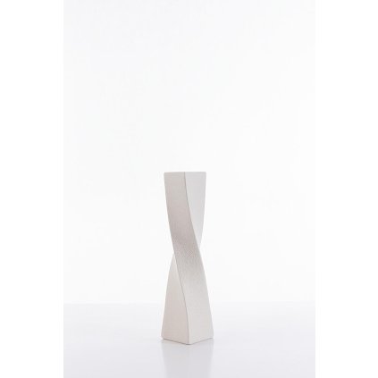 DEKORAČNÍ VÁZA RISO 9X9X39 CM KRÉMOVÁ