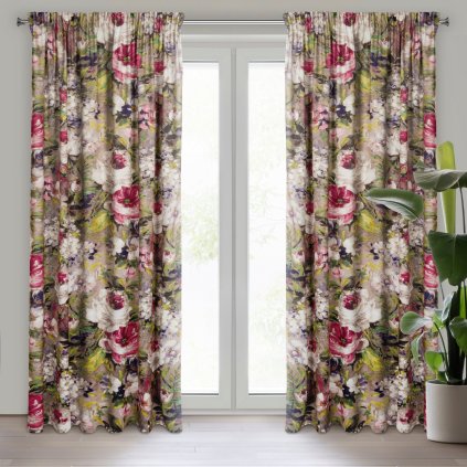 ZATEMŇOVACÍ ZÁVĚS NA PÁSCE AMELIE 140X270 CM VZOROVANÁ