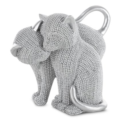 DEKORAČNÍ FIGURKA ELDO 16X10X13 CM STŘÍBRNÁ