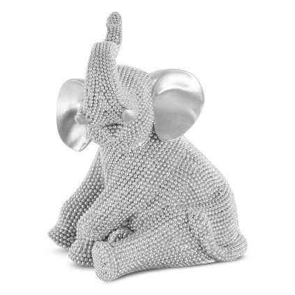 DEKORAČNÍ FIGURKA ELDO 14X12X18 CM STŘÍBRNÁ