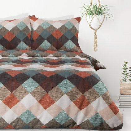 POVLEČENÍ Z MIKROVLÁKNA ALEXA 200X220 CM, 2 KS 70X80 CM VZOROVANÉ