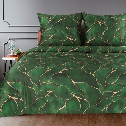 SATÉNOVÉ POVLEČENÍ GIFT1 200X220 CM, 2 KS 70X80 CM VZOROVANÉ