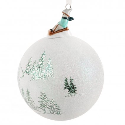 VÁNOČNÍ OZDOBA SKLENĚNÁ (FI) 10 CM VZOROVANÁ