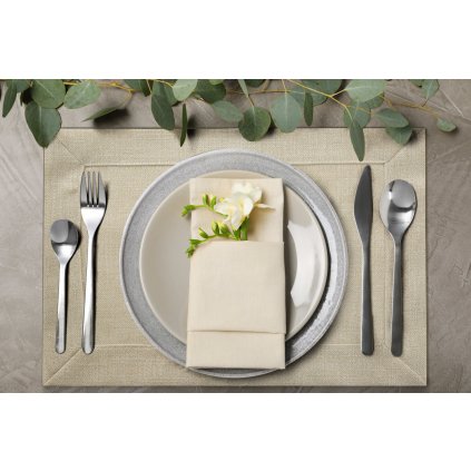 SADA 4 KS PROSTÍRÁNÍ NA STŮL LANA 30X40 CM BÉŽOVÁ