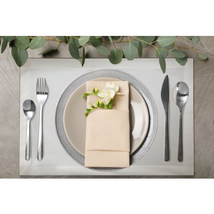 SADA 4 KS PROSTÍRÁNÍ NA STŮL MELINDA 40X30 CM BÍLÁ