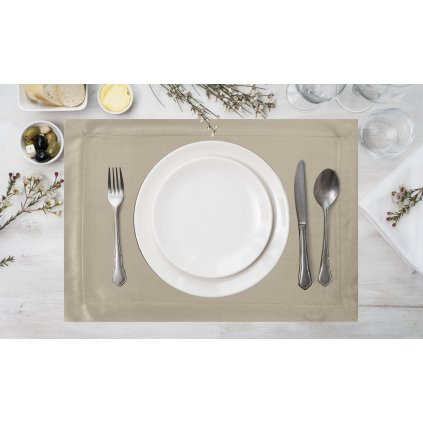 SADA 4 KS PROSTÍRÁNÍ NA STŮL MELINDA 40X30 CM BÉŽOVÁ