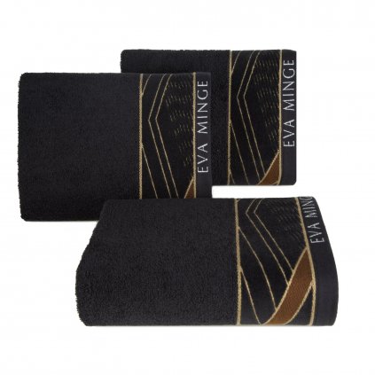 BAVLNĚNÝ RUČNÍK EVA MINGE3 50X90 CM ČERNÁ