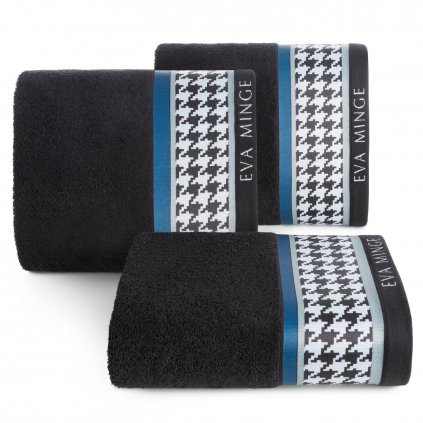 BAVLNĚNÝ RUČNÍK EVA MINGE8 70X140 CM ČERNÁ