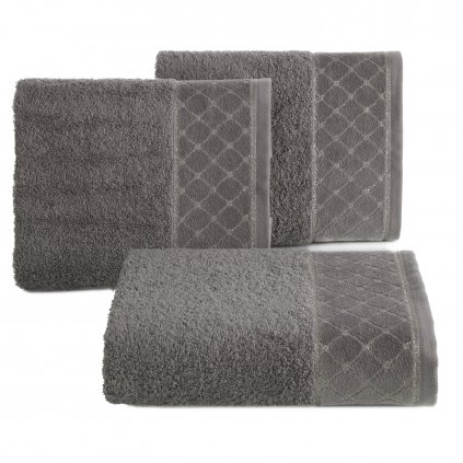 FROTÉ RUČNÍK MARTHA 50X90 CM ŠEDÁ