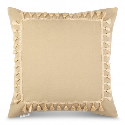 DEKORAČNÍ POVLAK NA POLŠTÁŘ BOHO2 45X45 CM BÉŽOVÁ
