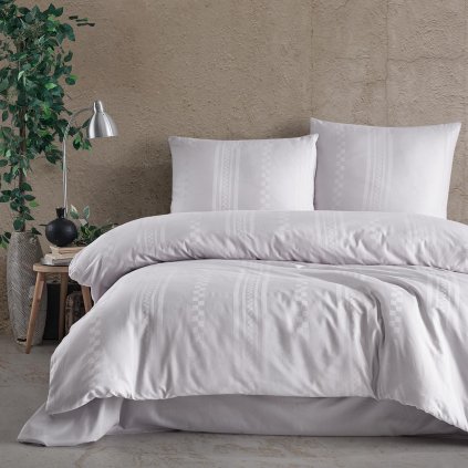 posciel satyna bawelniana capital light grey 140x2