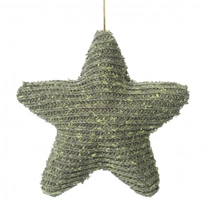 SADA 6KS VÁNOČNÍ DEKORACE IRIN 10X3X10 CM ZELENÁ