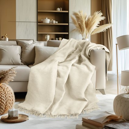 koc t bawelniany b113 150x200 ecru