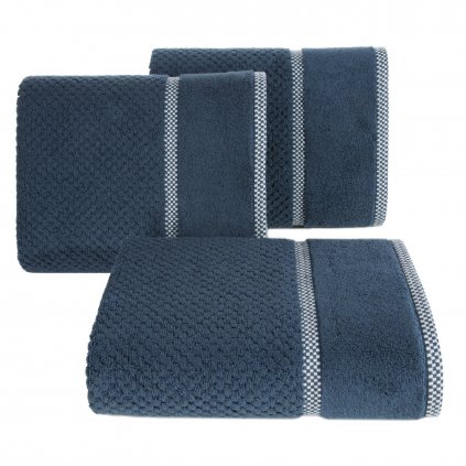 FROTÉ RUČNÍK CALEB 50X90 CM TMAVĚMODRÁ