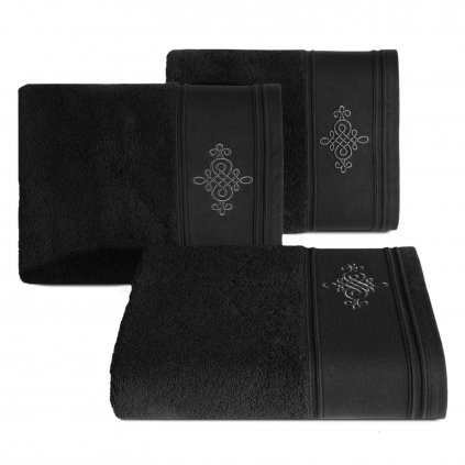 BAVLNĚNÝ RUČNÍK KLAS2 50X90 CM ČERNÁ