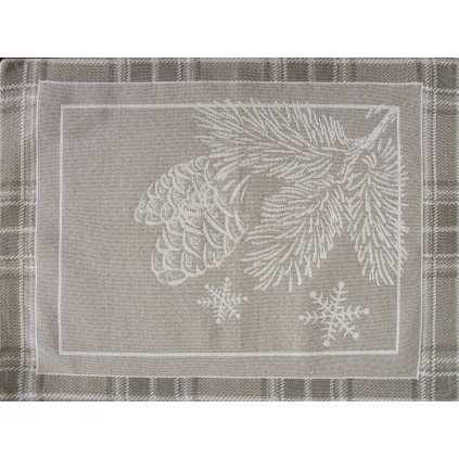 VÁNOČNÍ PROSTÍRÁNÍ NA STŮL HOLLY 35X45 CM VZOROVANÁ