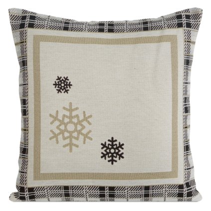 VÁNOČNÍ GOBELÍNOVÝ DEKORAČNÍ POVLAK NA POLŠTÁŘ ANGEL 45X45 CM VZOROVANÁ