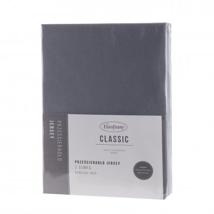 JERSEY PROSTĚRADLO 140X200 CM, VÝŠKA 30 CM TMAVĚŠEDÉ