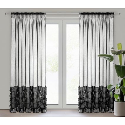 ZÁCLONA NA PÁSCE DANI1 140X270 CM ČERNÁ