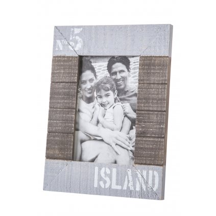 DŘEVĚNÝ DEKORAČNÍ RÁMEK STONE (02) 17X17X2 CM BÉŽOVÝ