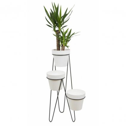 STOJAN NA KVĚTINÁČ TRIPOD 95X45X24 CM ČERNÁ