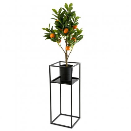 STOJAN NA KVĚTINÁČ SHEL 60X24X24 CM ČERNÁ