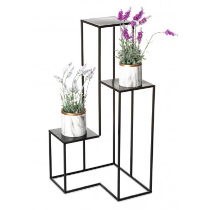 STOJAN NA KVĚTINÁČ KASKADA 85X40X40 CM ČERNÁ