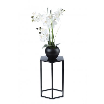 STOJAN NA KVĚTINÁČ HEXA 40X24X28 CM ČERNÁ