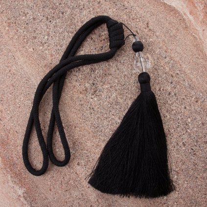DEKORAČNÍ ŠNŮRA NA ZÁVĚS MEGI ČERNÁ