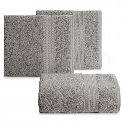 BAVLNĚNÝ RUČNÍK KAYA 70X140 CM STŘÍBRNÁ