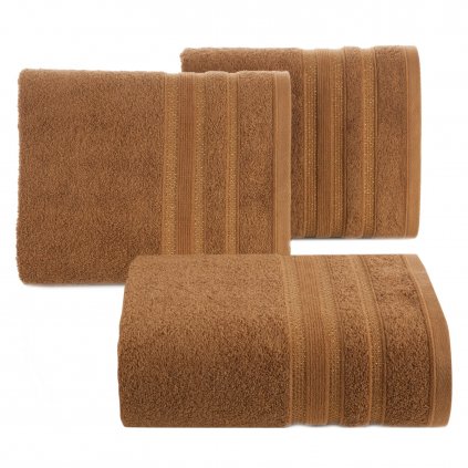 BAVLNĚNÝ RUČNÍK JUDY 50X90 CM HNĚDÁ