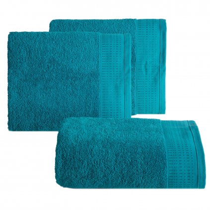 BAVLNĚNÝ RUČNÍK STELLA 70X140 CM TYRKYSOVÁ