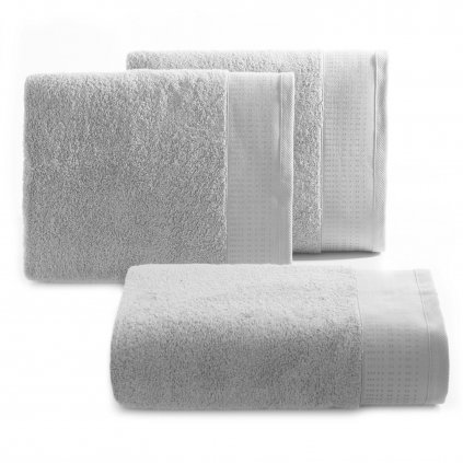 BAVLNĚNÝ RUČNÍK STELLA 70X140 CM STŘÍBRNÁ