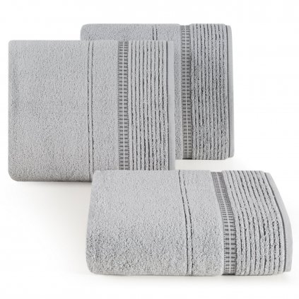 BAVLNĚNÝ RUČNÍK TAYLOR 50X90 CM STŘÍBRNÁ