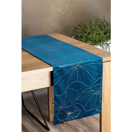 UBRUS BLINK 18 35X140 CM TMAVĚMODRÝ