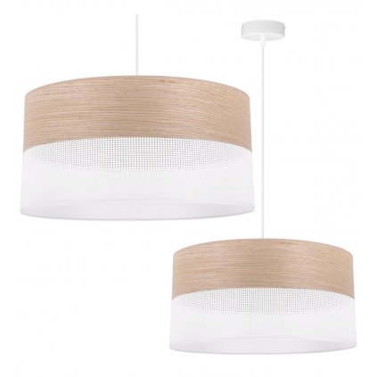 lampa sufitowa wood loftowy zwis wiszacy z drewnianym abazurem