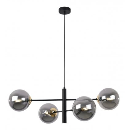 lampa wiszaca vicenza czarno zloty zyrandol do salonu i sypialni grafitowe klosze