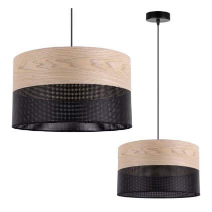 lampa sufitowa wood zyrandol loft do salonu i sypialni e27