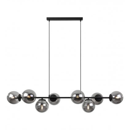 lampa wiszaca siena czarna konstrukcja z grafitowymi kloszami loft gwint e14