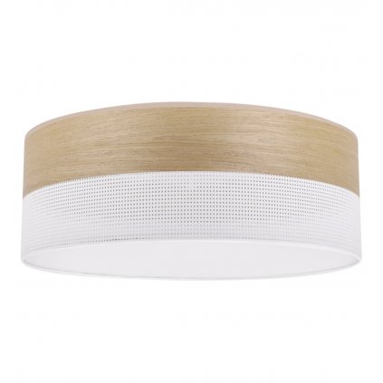 lampa typu plafon z abazurem wood sufitowa 40cm zlocisty fornir debowy