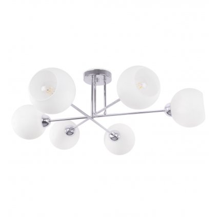 lampa wiszaca asturia sufitowa chrom glamour biale kule do kuchni i salonu