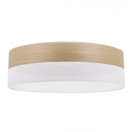 lampa typu plafon z abazurem wood sufitowa bialy drewniany zyrandol loft e27