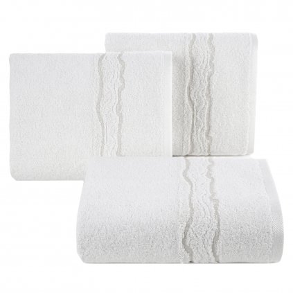 BAVLNĚNÝ RUČNÍK KARIN 70X140 CM BÍLÁ